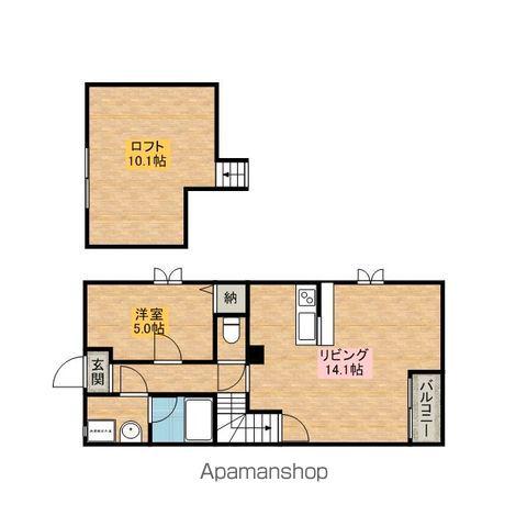 YSスクエア大牟田南(1SLDK/2階)の間取り写真