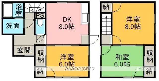 予讃線 伊予西条駅 徒歩26分 2階建 築37年(3DK)の間取り写真