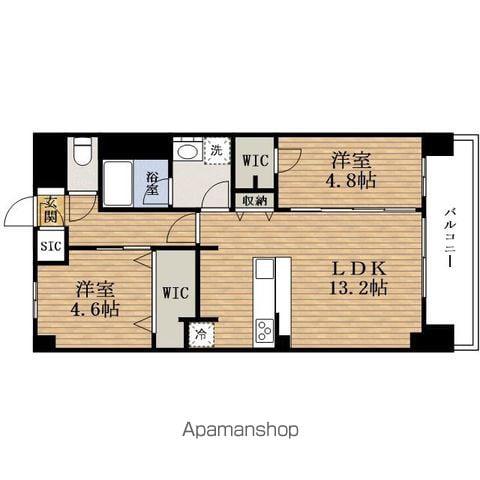 スプランディッドNAMBA Ⅶ(2LDK/6階)の間取り写真