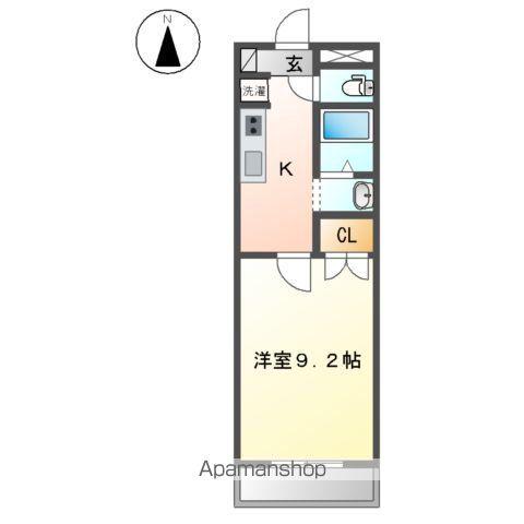 バウハウス弥生143(1K/1階)の間取り写真