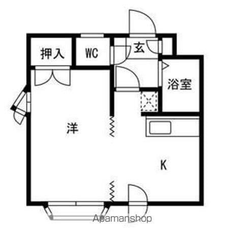プレサント北8条 A棟(1K/4階)の間取り写真