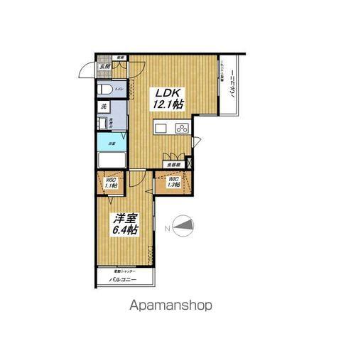 アルシオネ赤塚(1LDK/4階)の間取り写真