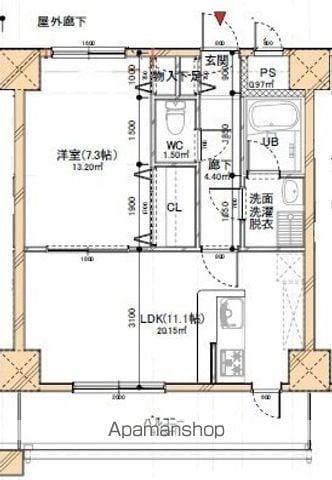 TRENTE LUMIERE(1LDK/2階)の間取り写真