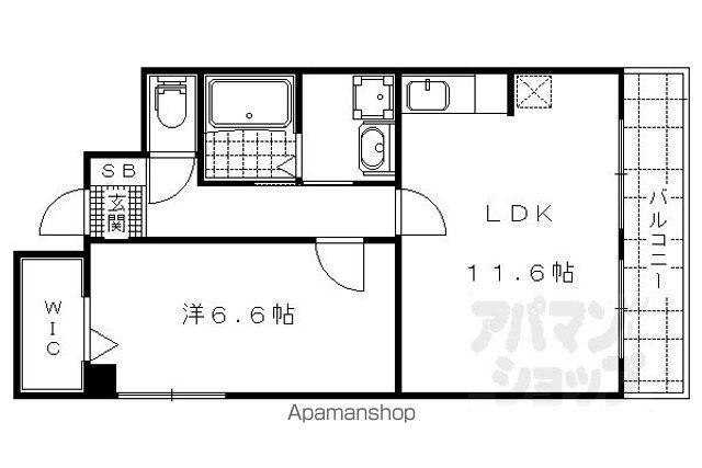 パレボヌール(1LDK/5階)の間取り写真
