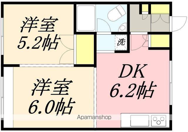 星風ハイツ(2DK/1階)の間取り写真