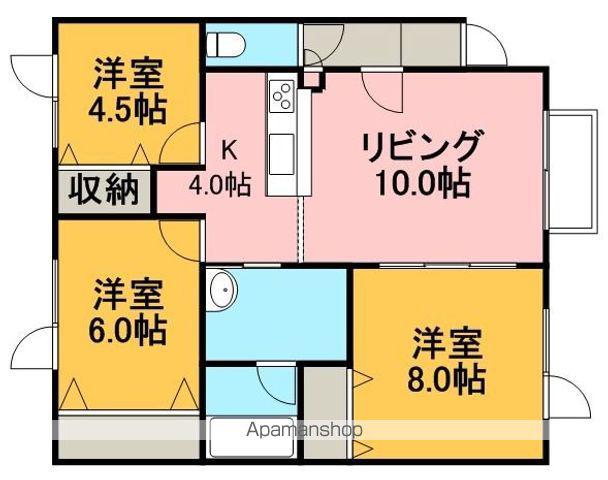 ソレイユⅡ(3LDK/1階)の間取り写真