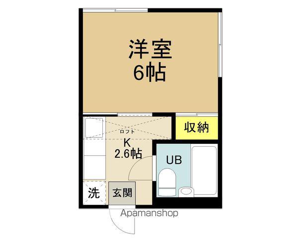 シャイニーハイツ(1K/2階)の間取り写真