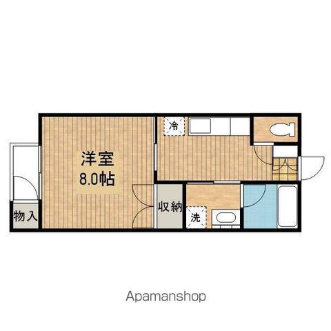 パレ・ソワイユ(1K/2階)の間取り写真