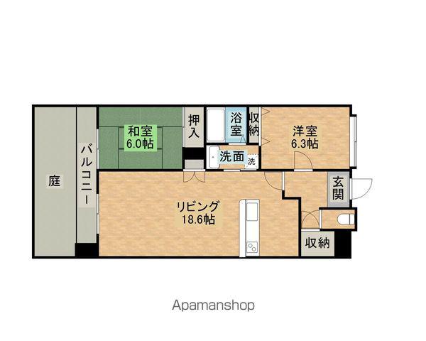 カサベルデ歴木(2LDK/1階)の間取り写真