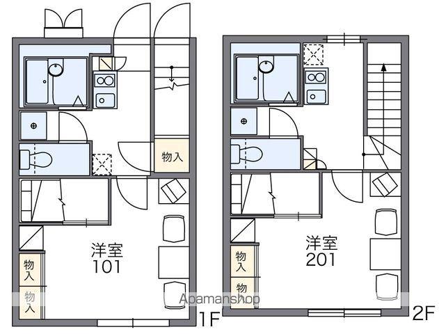 レオパレス幸田B(1K/2階)の間取り写真