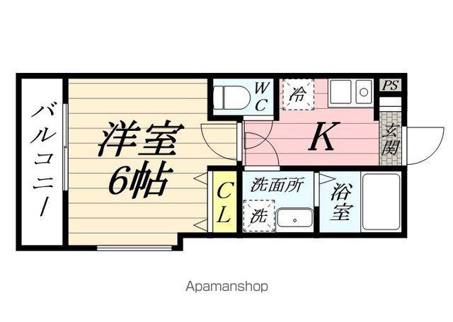 MELDIA COURT(1K/1階)の間取り写真