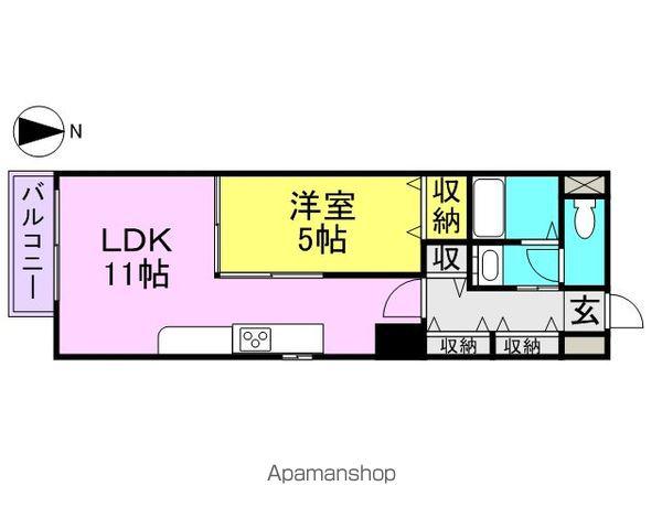 アウローラ泉04(1LDK/3階)の間取り写真