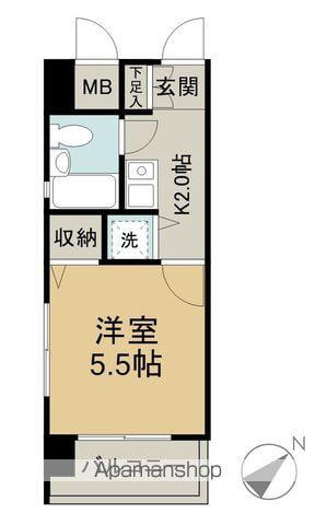 トーカンキャステール己斐本町(1K/6階)の間取り写真