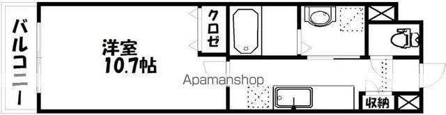 オグラビルディング(1K/6階)の間取り写真