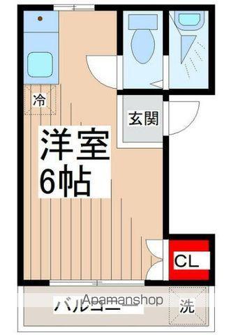 ストークハイツ山口(ワンルーム/2階)の間取り写真