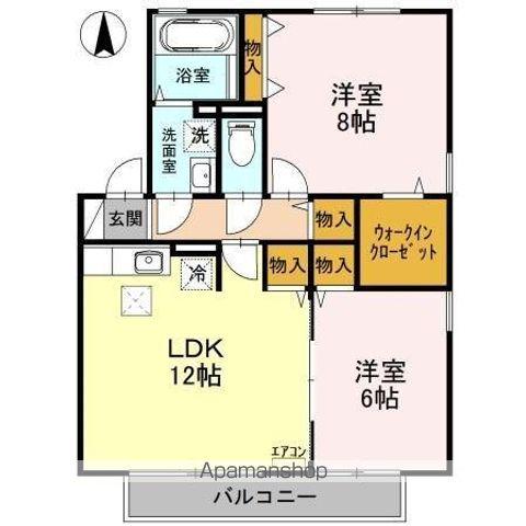 タウンスクエアA/B/C(2LDK/1階)の間取り写真