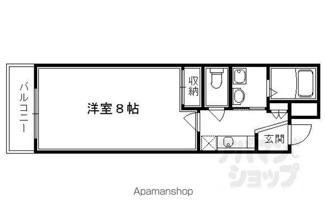 フォーブル高倉(1K/2階)の間取り写真
