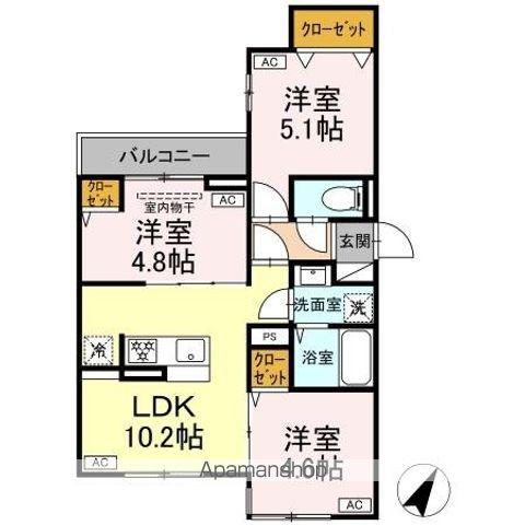 セレスティア白鷺II(3LDK/2階)の間取り写真