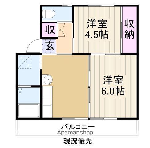 ヴィラナリー本郷1(2DK/1階)の間取り写真