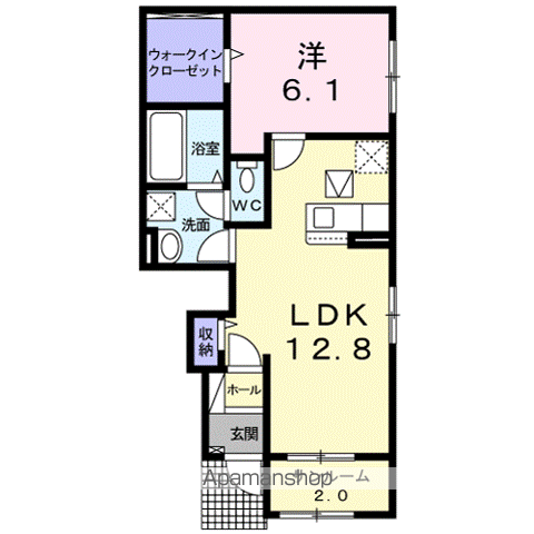 メゾンホープ 甲南Ⅰ(1LDK/1階)の間取り写真