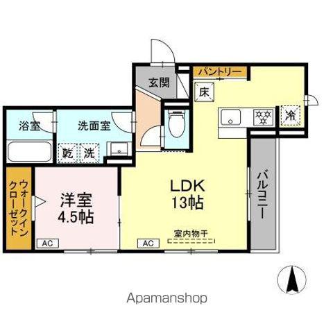AVGI新瑞橋(1LDK/1階)の間取り写真