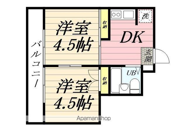 メゾンドタチバナ(2DK/4階)の間取り写真