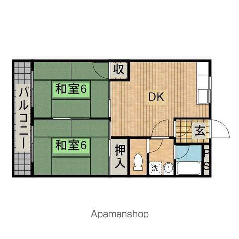 ヴィラ松下(2DK/2階)の間取り写真