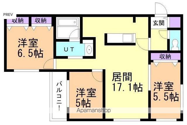 ノース SEA ROAD(3LDK/3階)の間取り写真