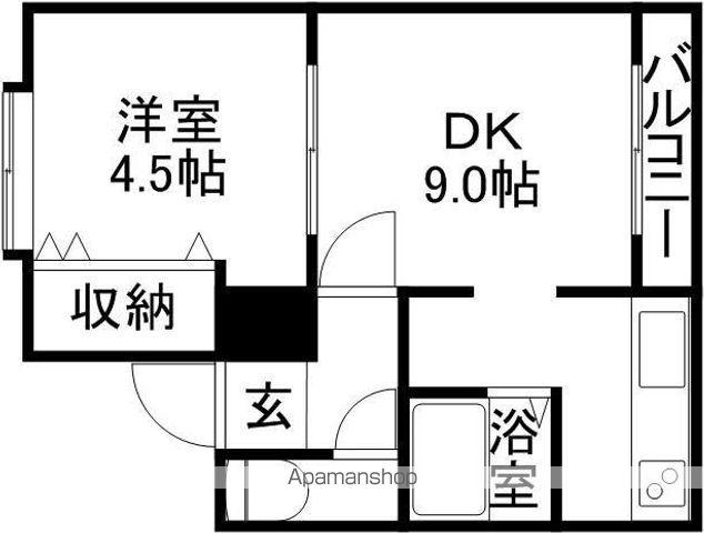 ハイムグーテ(1DK/2階)の間取り写真