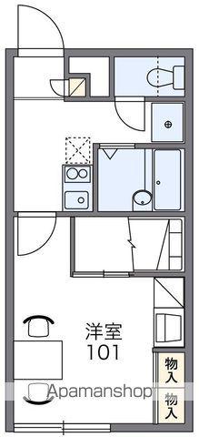 レオパレス箱館(1K/1階)の間取り写真