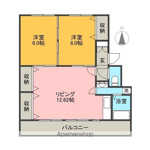 MESSAGE三島幸原(2LDK/4階)の間取り写真