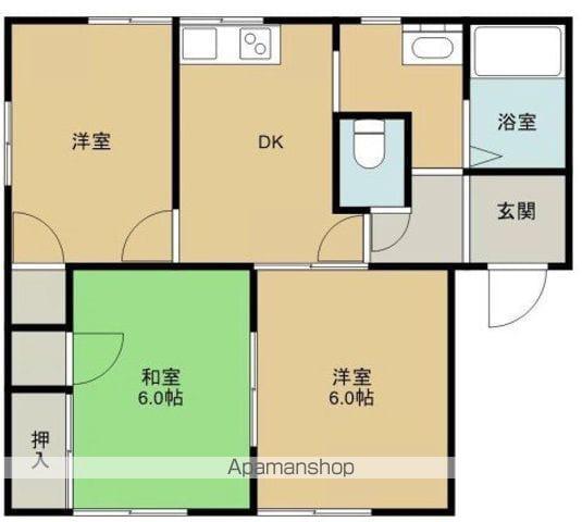 エトワール三津屋C棟(3DK/1階)の間取り写真