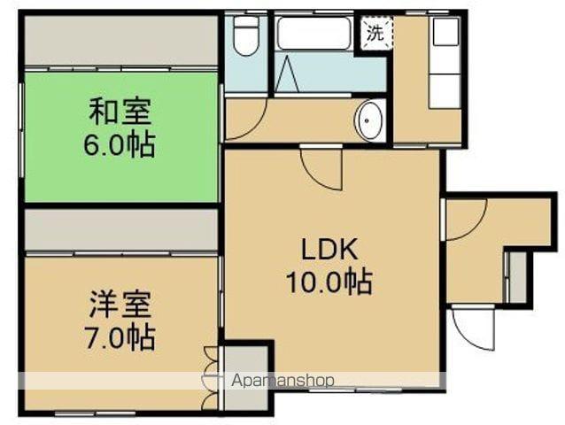 ヤマニハウス ⅩⅢ(2LDK/1階)の間取り写真