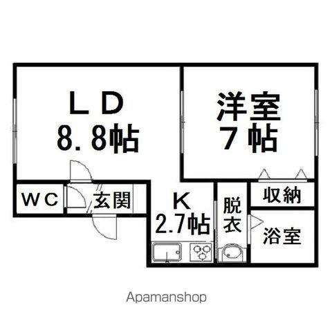 リバティ泉(1LDK/2階)の間取り写真