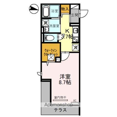 RESILIENCE B(1K/1階)の間取り写真