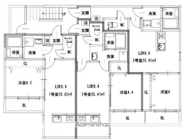 フォレスト横浜(1LDK/1階)の間取り写真