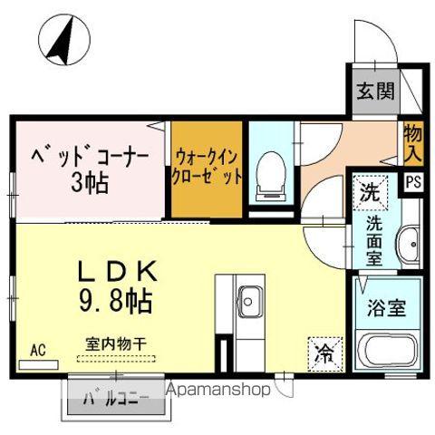 グランメモワール(1LDK/2階)の間取り写真