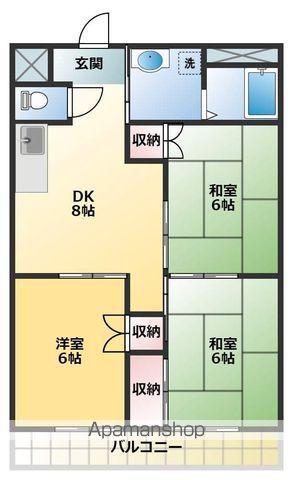 コーポエンゼル(3DK/4階)の間取り写真