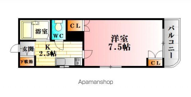 レジデンス白井Ⅱ(1K/2階)の間取り写真