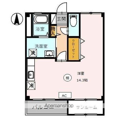 メゾン ルミナス(ワンルーム/2階)の間取り写真