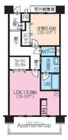 サンライズ太田(1LDK/2階)の間取り写真