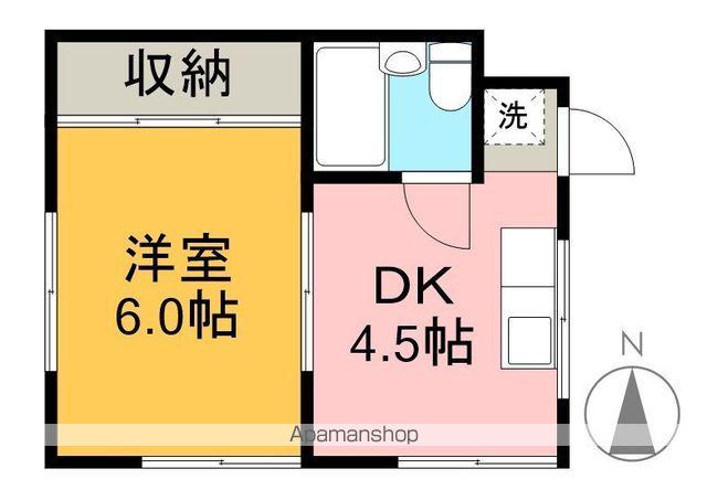 SUNNY FLAT M(1DK/2階)の間取り写真