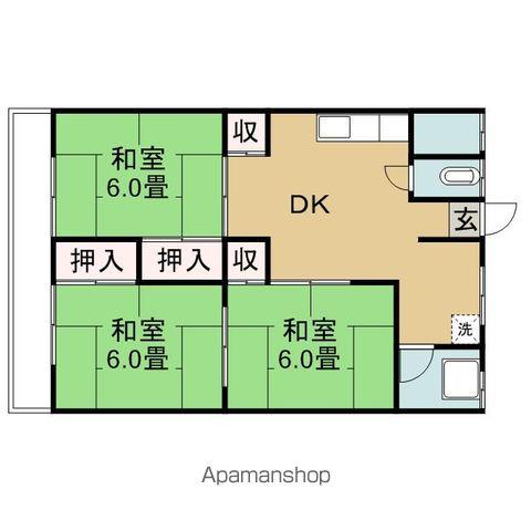 ハイツそうき(3DK/3階)の間取り写真