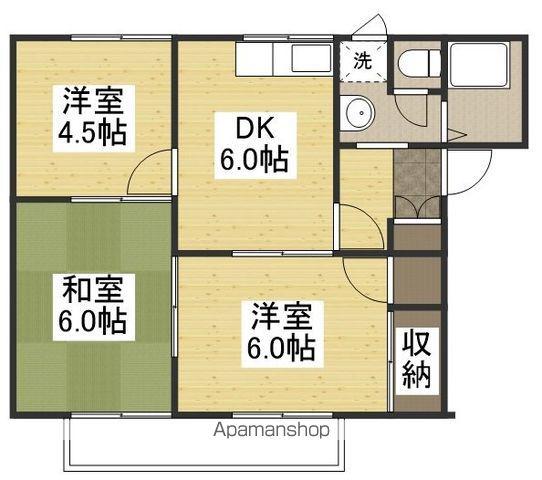 メゾン田辺A(3DK/2階)の間取り写真