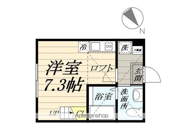 ハーミットクラブハウス花月(ワンルーム/2階)の間取り写真