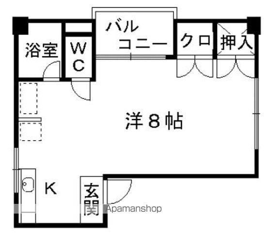 リバージュ黒髪(ワンルーム/3階)の間取り写真
