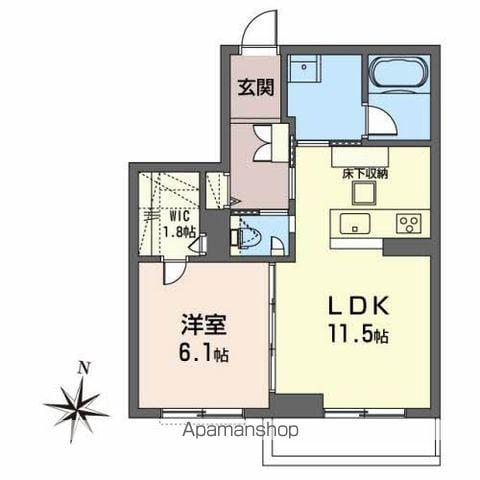 ベレオ北四番丁(1LDK/1階)の間取り写真