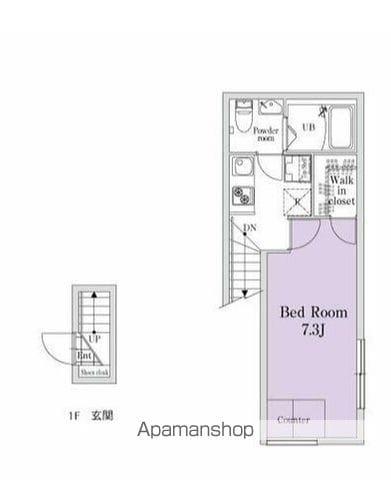 ガーデンテラス四ツ谷(1K/2階)の間取り写真