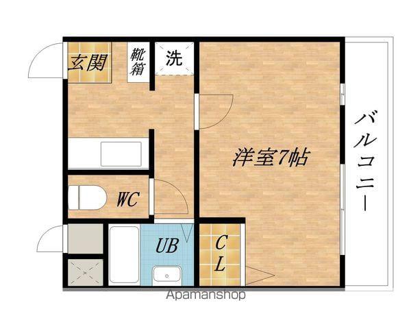 ユウパレス和泉府中(1K/4階)の間取り写真