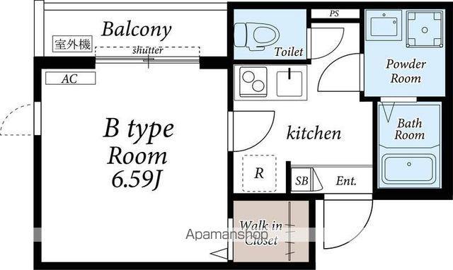 リブリ 花水木 DREI(1K/2階)の間取り写真